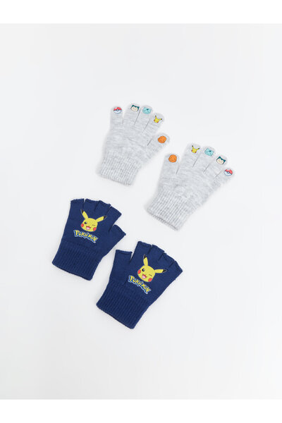 LC Waikiki Pokemon Printed Boys' Gloves 2 Pack