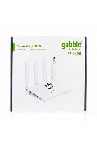 GABBLE GB8201 WiFi 6+ 4G/5G Mobil Router SIM Kart Destekli Kablosuz Modem