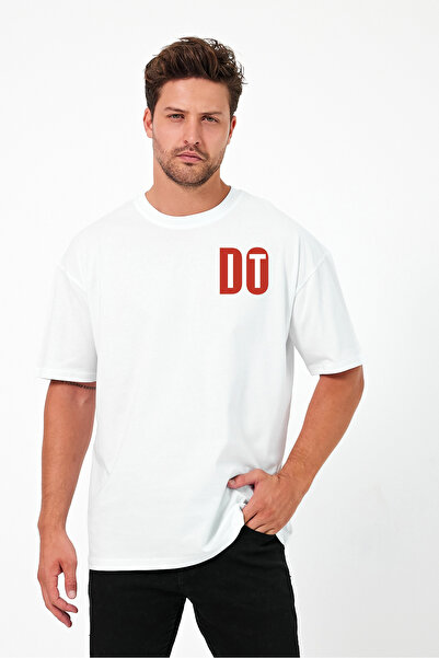 URBANTRENDSTORE Do İt Unisex Απλό Βασικό Καλοκαιρινό Λευκό T-shirt Oversize Ά...