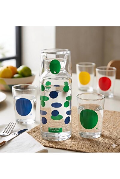 Benetton Home Cam Başucu Sırahi+ Bardak