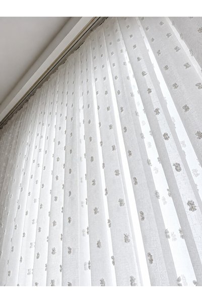 Storlant Heavy Weight Linen Pompom Tulle Curtain |   1/3 Layer Dense Pleat |   Modern Draped |   Ironing Is Not Necessary.