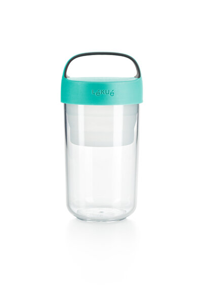 Lékué Tritan on the Go Jar with Turquoise Lid 600ml