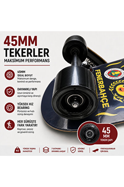 MUBX Kanarya / FB Lisanslı Kaydırmaz Yüzey Büyük Boy Kaykay