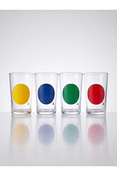 United Colors of Benetton Be-Kct0026 طقم أكواب زجاجية متعددة الألوان للمشروبا...