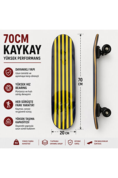 MUBX Kanarya / FB Lisanslı Kaydırmaz Yüzey Büyük Boy Kaykay
