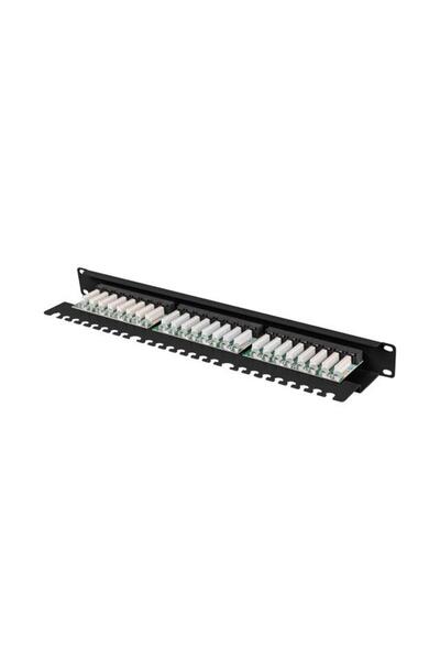 Lanberg Panou de patch-uri Cat5e UTP cu 24 de porturi, 1U 19 ", cu organizato...