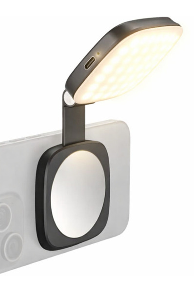 EGA Magsafe Uyumlu Aynalı Selfie Işığı Ayarlanabilir Açı 5 Farklı Sıcaklık Modu Uzayabilen Tasarım