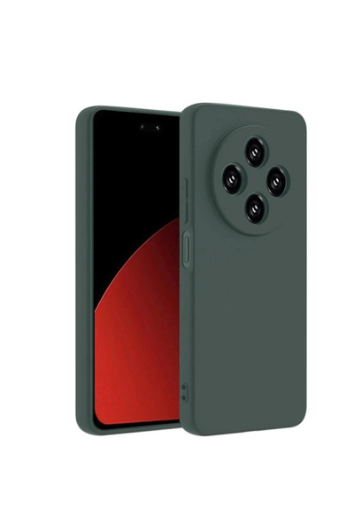 New Face Ilkeshop New Redmi 14C Case Nano Velvet Silicone - (203613) Dark Green