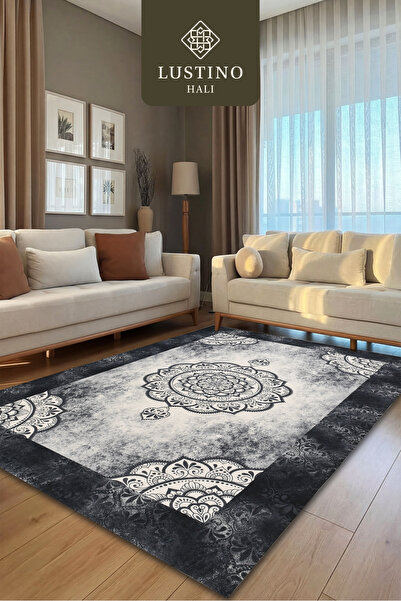Lustino Halı Yıkanabilir Halı Kaymaz Taban Leke Tutmaz Salon Halısı Mutfak Ha...