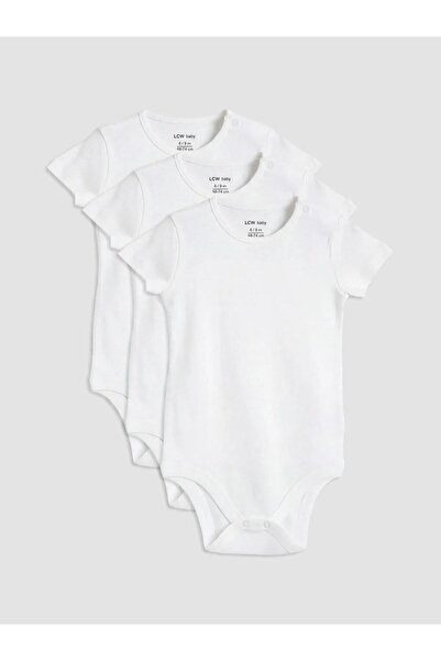LC Waikiki Crew Neck Baby Girl Snapback Bodysuit 3-Piece Set (S6)