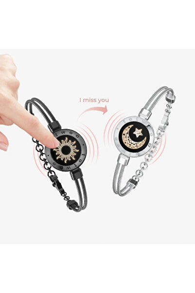Totwoo Long Distance Touch Bracelets for Couples, Vibration & Light up for Love Couples Bracelets | Long Distance Relationship Gifts for Girlfriend Bluetooth Pairing Jewelry