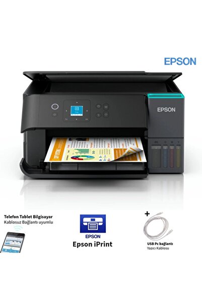 EPSON Renkli Tanklı Yazıcı Otomatik Çift Taraflı Baskı Wi-Fi Wi-Fi Direct USB...