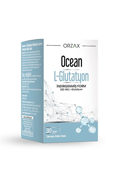 Orzax أوشن إل-جلوتاثيون 250 ملغ 30 قرص مكمل غذائي يحتوي على إل-جلوتاثيون