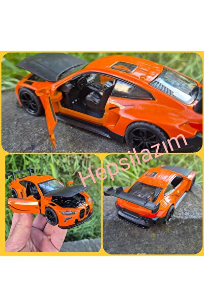 Hepsilazım Oyuncak Spor Araba Metal BMW M4 GT3 Competition Racing Diecast Pre...
