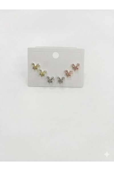 EASERA TİCARET Sweet Butterfly Model Six-Piece Earrings