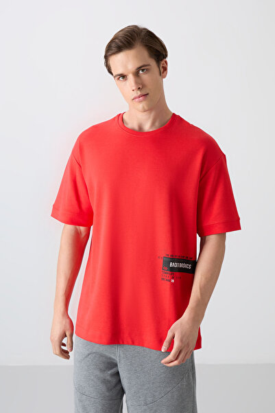 TOMMY LIFE Fiesta Cotton Thick Soft Textured Oversize Fit Printed Men's T-Shi...