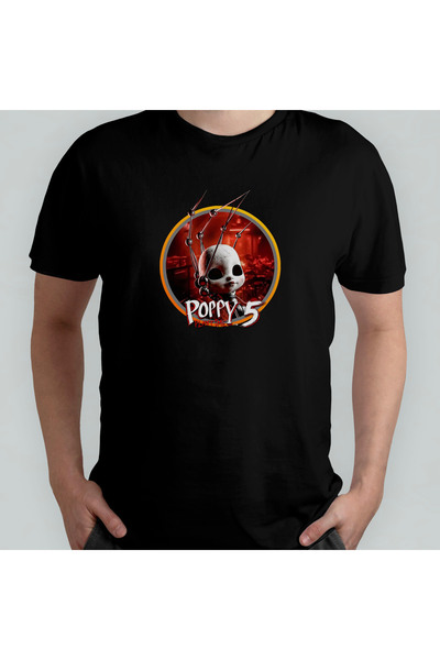 Pixxa Poppy Playtime Chapter 5 Unisex 100% Cotton Crew Neck T-Shirt Model 1