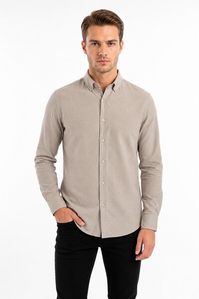 FOTERMAN Men's Sport Slim Fit Long Sleeve Shirt Bgl-St05438