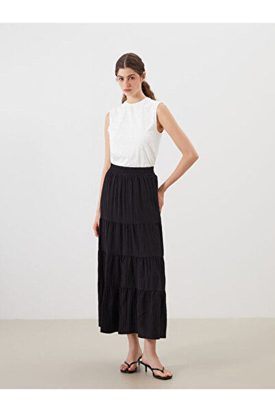 LC Waikiki Folded Pleated Skirt with Elastic Waist