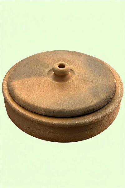 AdenArtpottery Orta Boy Kapaklı Toprak Güveç-Fırın Kabı 33 cm Ateşe Dayanıklı...