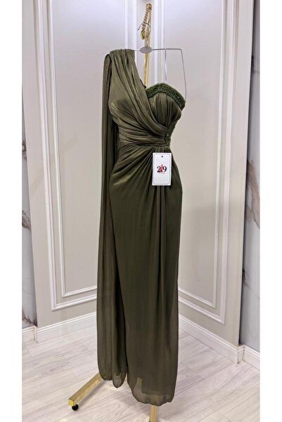 Boutique 219 فستان زيتوني انيق
