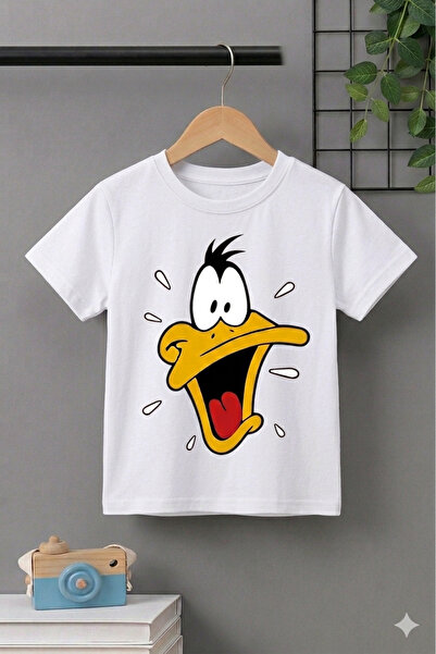 VODEXA Tricou oversize unisex cu imprimeu DUCK, 100% bumbac, croială conforta...