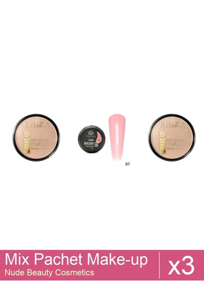 Makeup Set Mix 3 products Makeup Palettes: Compact Powder, Eveline Cosmetics,...