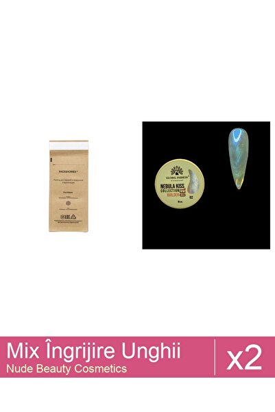 Makeup Set Mix 2 produse Ingrijire Unghii: Nebula Kiss 02 , 15 g, Pungi steri...