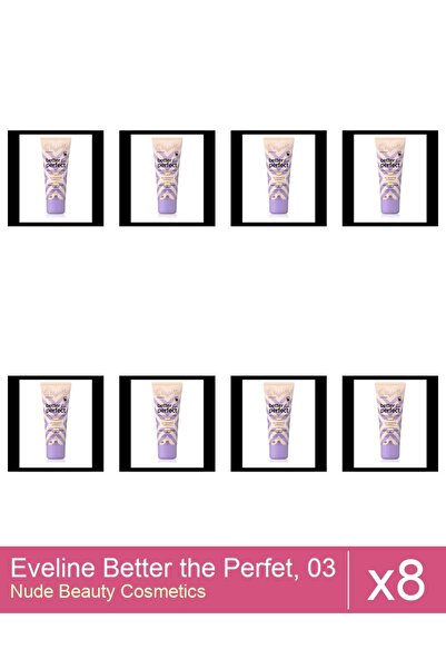 Makeup Set 8x Eveline Better the Perfet, 03 ( light-beige) , 30 ml