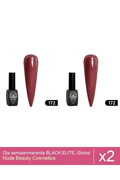 Makeup Set 2x Oja semipermanenta BLACK ELITE, Global Fashion 8 ml,172