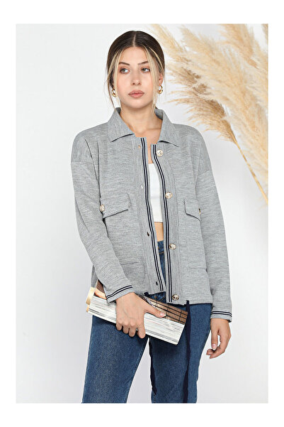 LC Waikiki Nevavm Women's Lace-Up Knitwear Jacket Cardigan (Fits Sizes S-M-L)