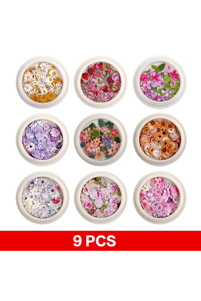 Choice22 9 sets 1/3/4/6/9Pcs Mixed-color Dried Flowers Resin Craft Dry Flower...