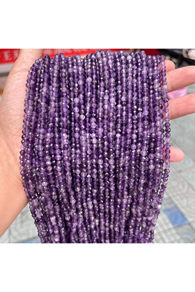 Choice80 2mm Amethyst 2 3 4 mm Faceted Natural Stone Amethyst Tourmaline Bead...