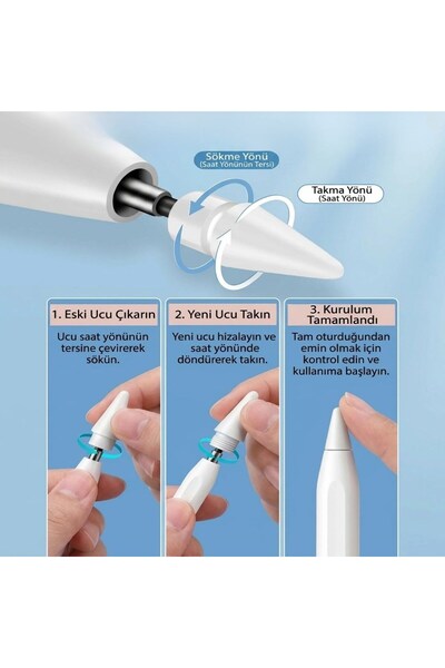 NM Store 6-Piece Universal Touch Pen Tip Replacement Head for Tablets and Pho...