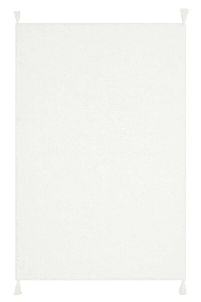 halinet Halı.Net White Modern Washable Living Room Carpet Eco-Cotton Boon-Pla...