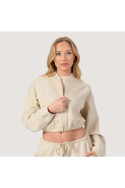 GymBeam Women‘s NEO Zip-Up Sweatshirt Almond S