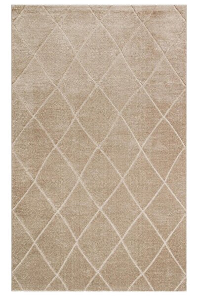 halinet Halı.Net Cream Modern Washable Non-Slip Living Room Carpet Eco-Missor...