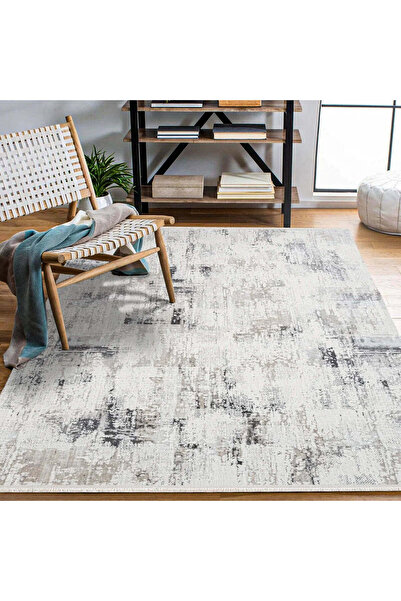 halinet Halı.Net White Modern Washable Non-Slip Living Room Carpet Cr-Safir-1...