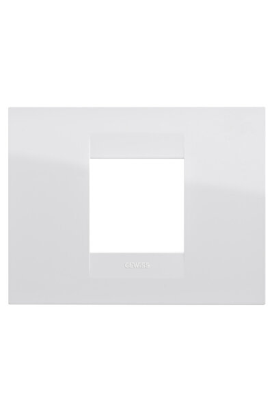Gewiss Rama ornament 2module GEO Chorus Alb lucios - GW16402TB