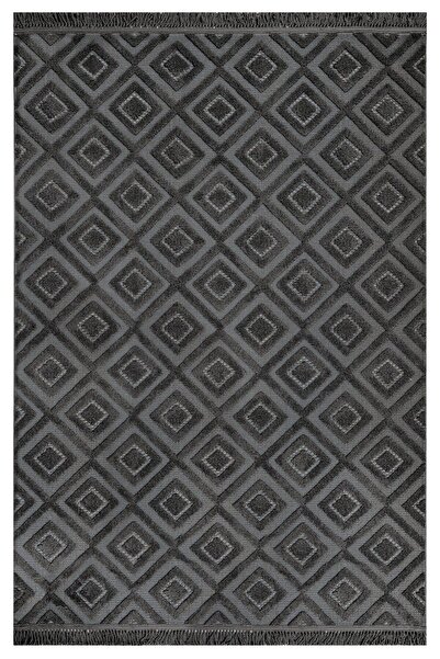 halinet Halı.Net Anthracite Modern Washable Living Room Carpet Lxs-Dizayn-108...