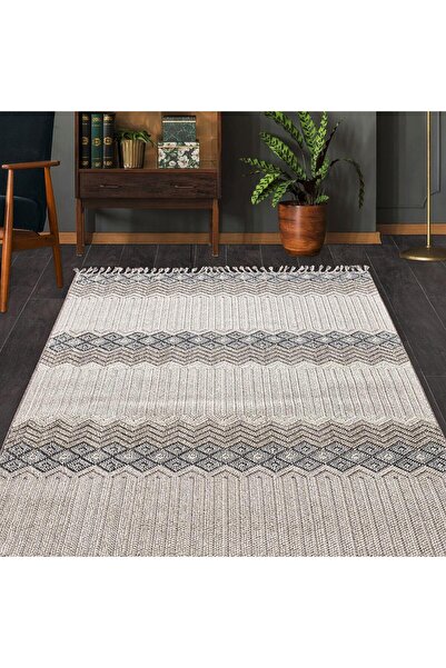 halinet Halı.Net Beige Modern Washable Non-Slip Living Room Carpet Cr-Nepal-9...