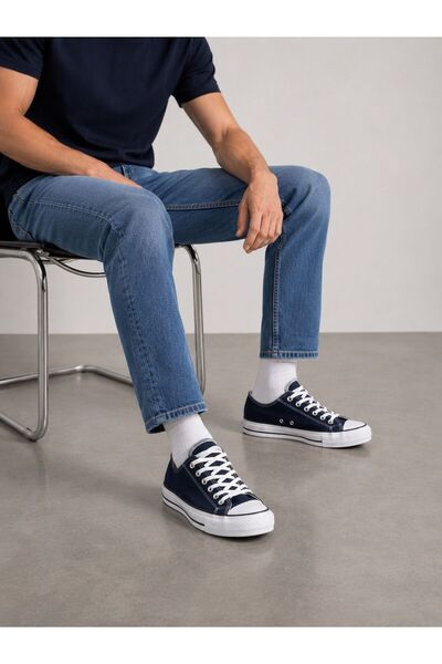 MİSSWEMODASHOES A Kalite Keten Lacivert Spor Ayakkabı