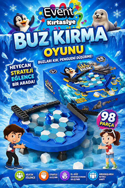 EVENT Buz Kırma Oyunu Penguen Düşürme Strateji ve Denge Oyunu Çocuk Aile Eğle...