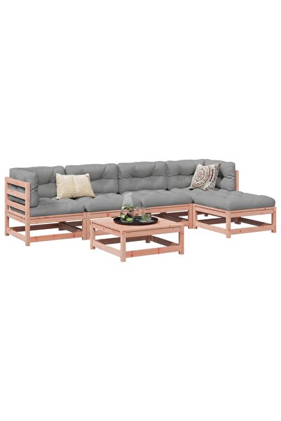 vidaxl Set canapele gradina, 6 piese, lemn masiv brad douglas