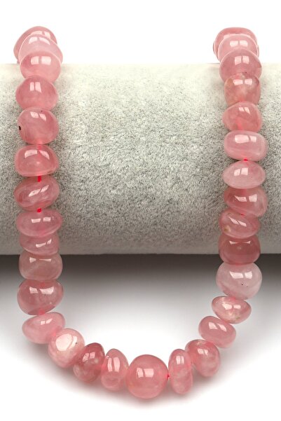 Alibaba Doğaltaş Madagaskar Pembe Kuvars Doğal Taş Dizi 7 x 10 mm Özel Kesim - DZ-0862