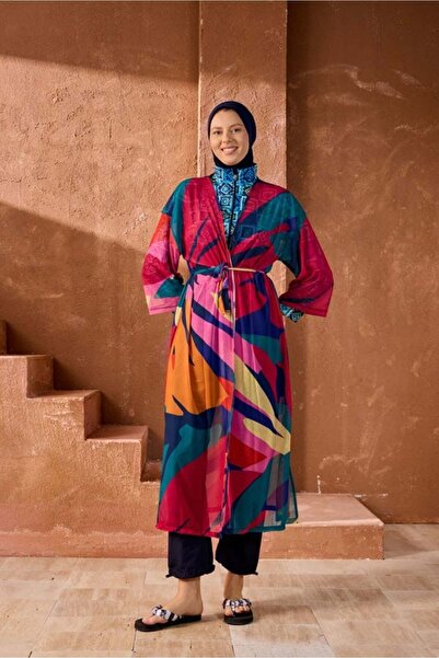 Starinci Mayo Tesettür Mayo Üzerine Kaftan Pembe Rüyası 580