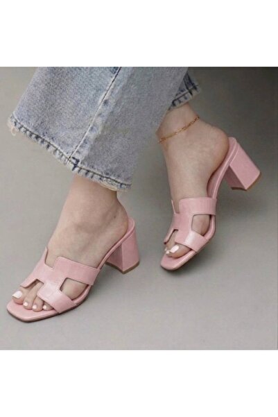 Shoes Kalın Topuklu Kadın Terlik Şık Günlük Kullanım