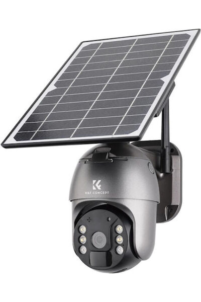 K&F CONCEPT 4G LTE Κάμερα Ασφαλείας 2K με PIR Ανίχνευση Κίνησης, IP66 & Ηλιακ...