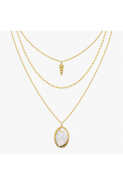 Selay Accessory الصلب لا يقسى. ✨   قلادة بتفاصيل صدفية متعددة الطبقات ✨