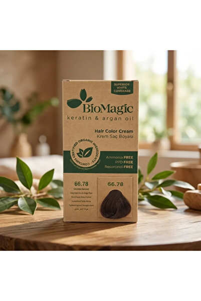 BIOMAGIC Vopsea de par 66.78 blond inchis fara amoniac